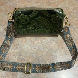 Elegant Green Embossed Women Bag